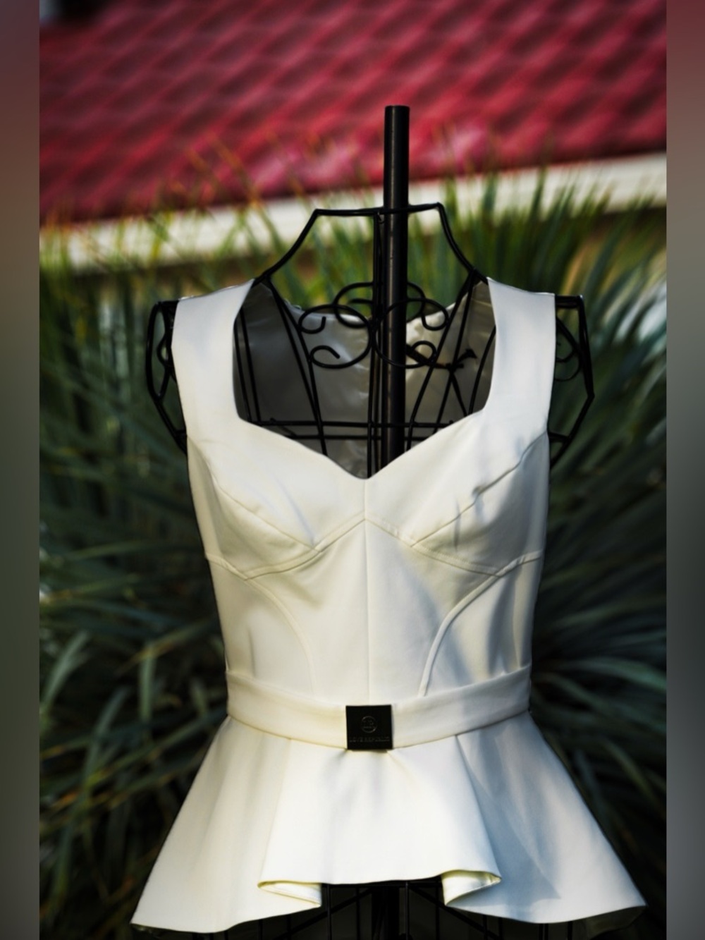 Love Republic White Peplum Top
